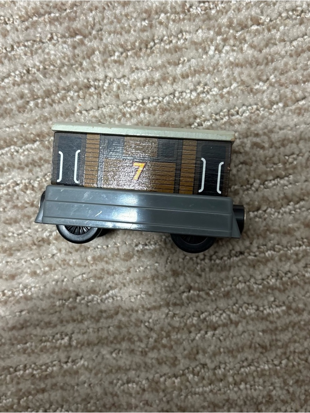Toby Tram Car Thomas the Train Wooden Railway Tank Engine Friends #7 Brown - Picture 3 of 4